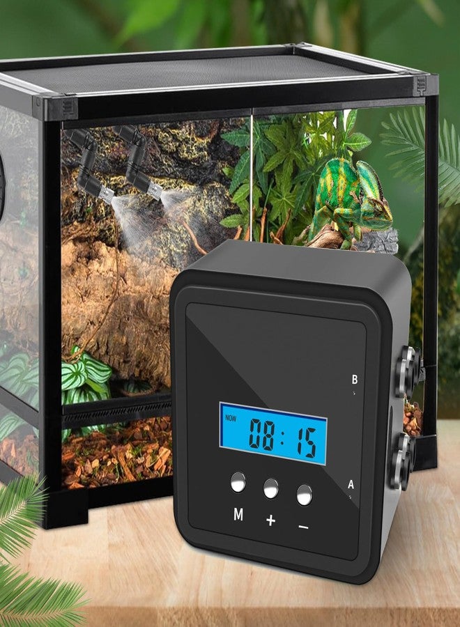 DAOTAILI Reptile Mister System with Timer & Dual Pump | 360° Adjustable Nozzles for Terrariums, Paludariums & Plants - Image 1